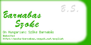 barnabas szoke business card
